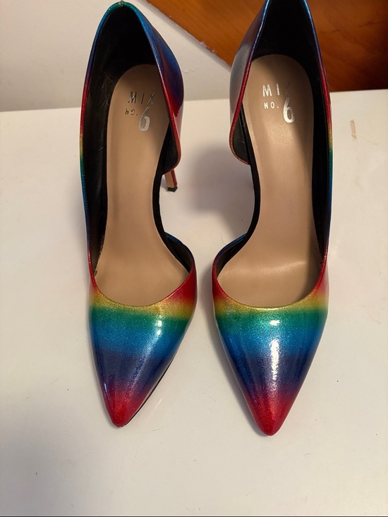 Mix No. 6 Shoes - Mix No. 6 Rainbow Gradient Pointed-Toe Stilettos